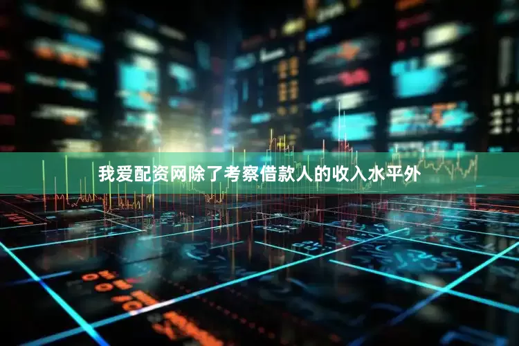 我爱配资网除了考察借款人的收入水平外